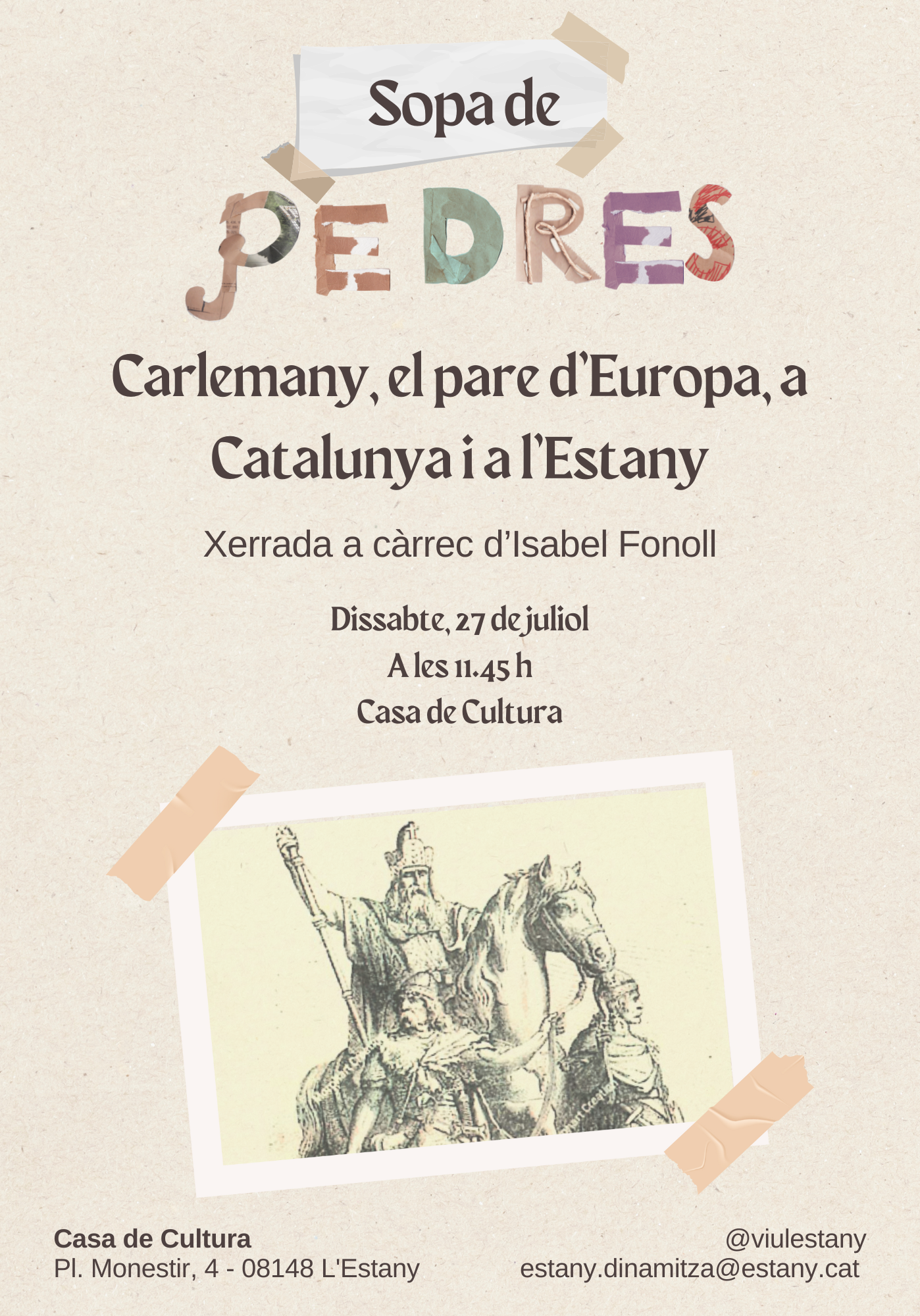 Xerrada: Carlemany, el pare d'Europa, a Catalunya i a l'Estany