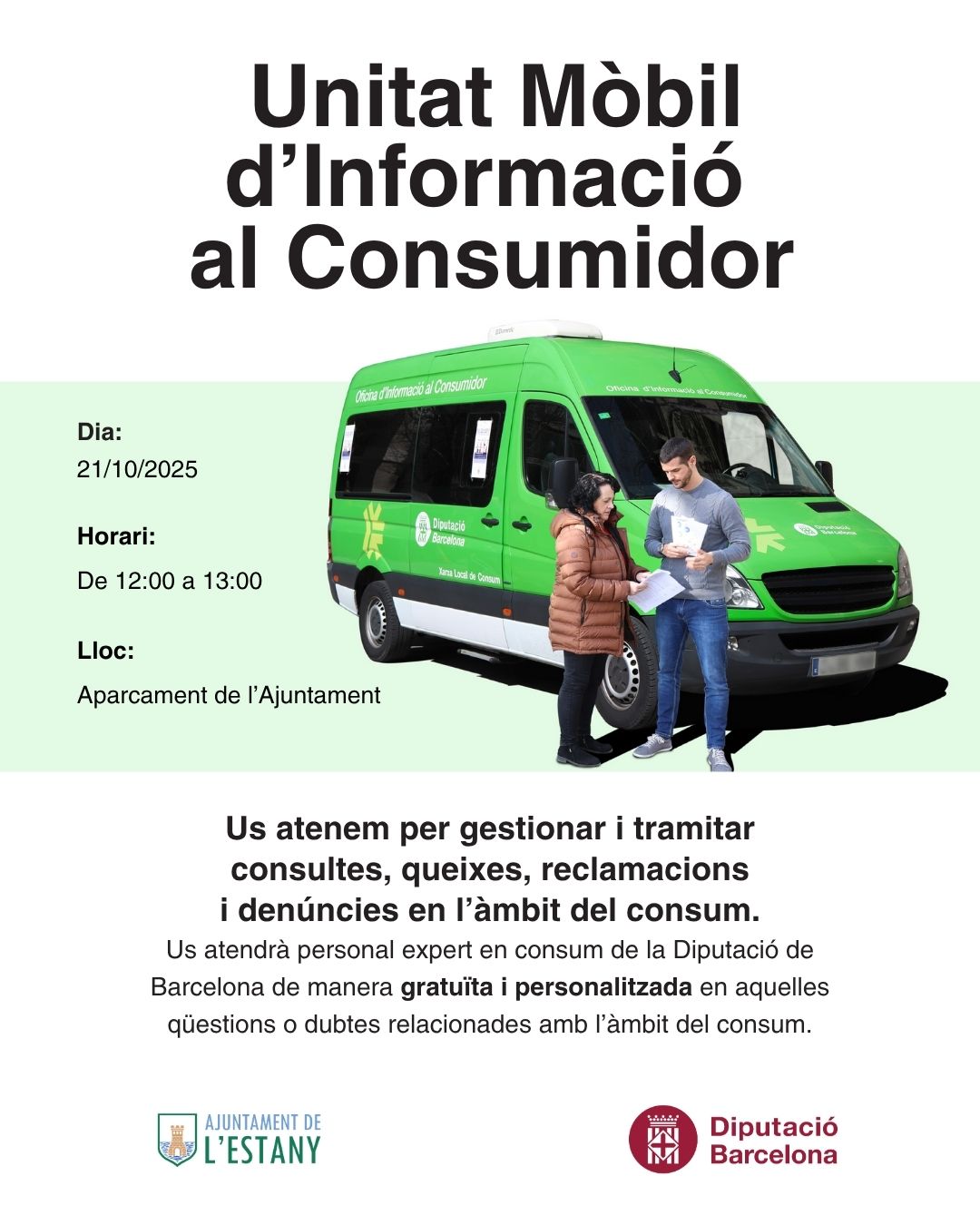 Unitat Mòbil d'Informació al Consumidor a l'Estany