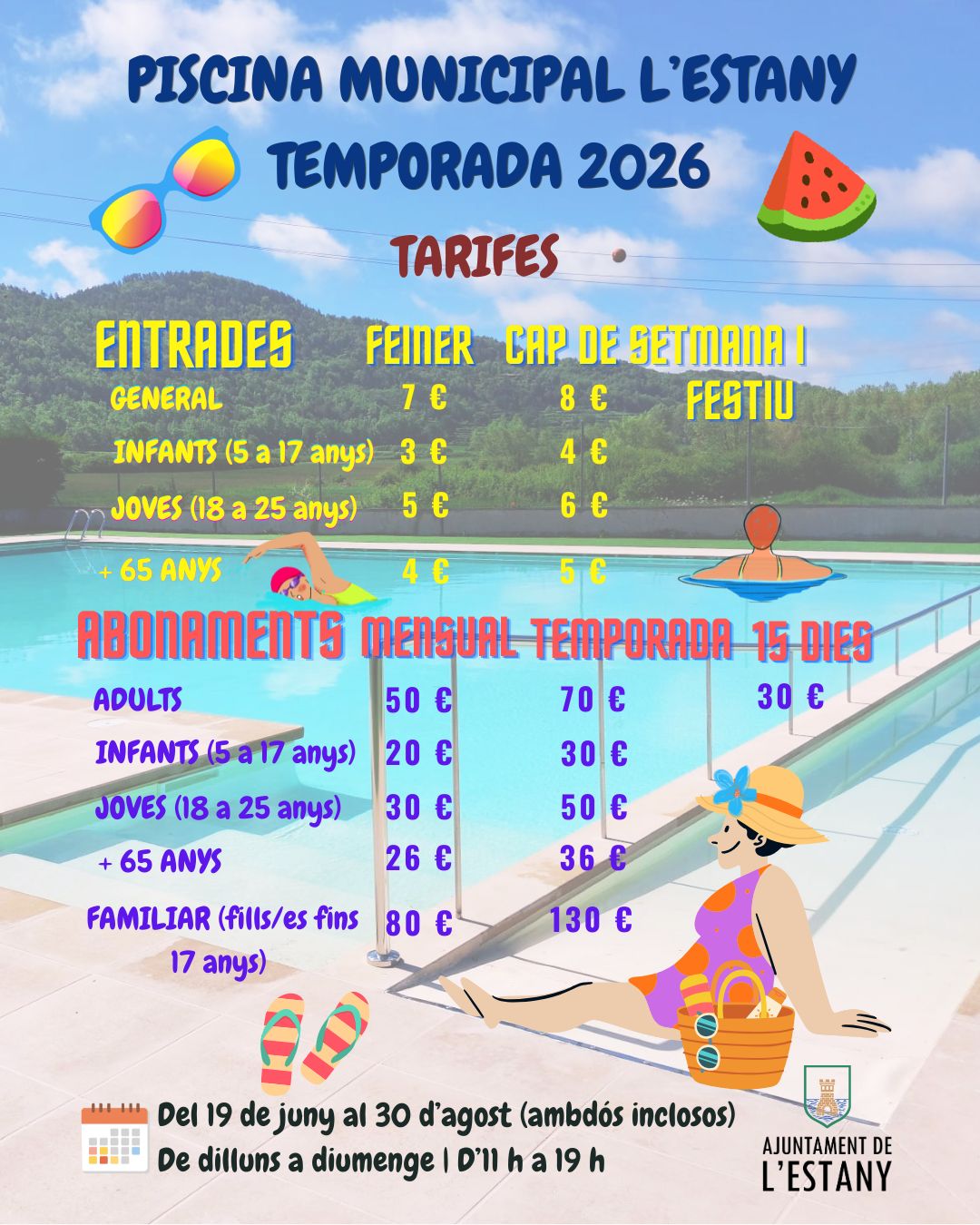 Piscina Municipal de L'Estany - Temporada 2026